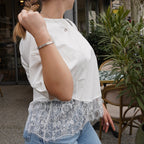 T-SHIRT AMBRE - BLANC