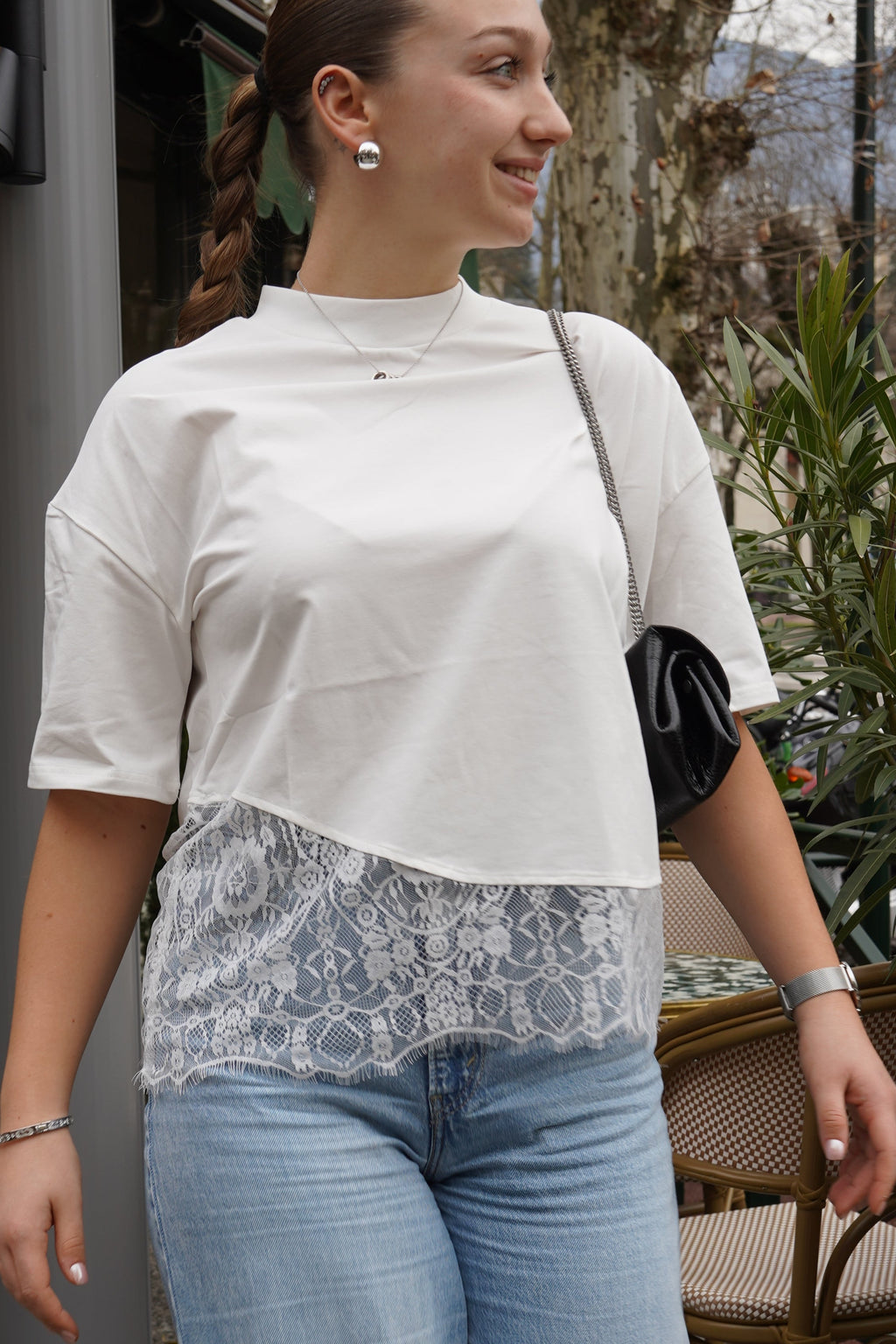 T-SHIRT AMBRE - BLANC