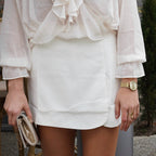 JUPE SHORT ANAË - BLANC