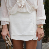 JUPE SHORT ANAË - BLANC
