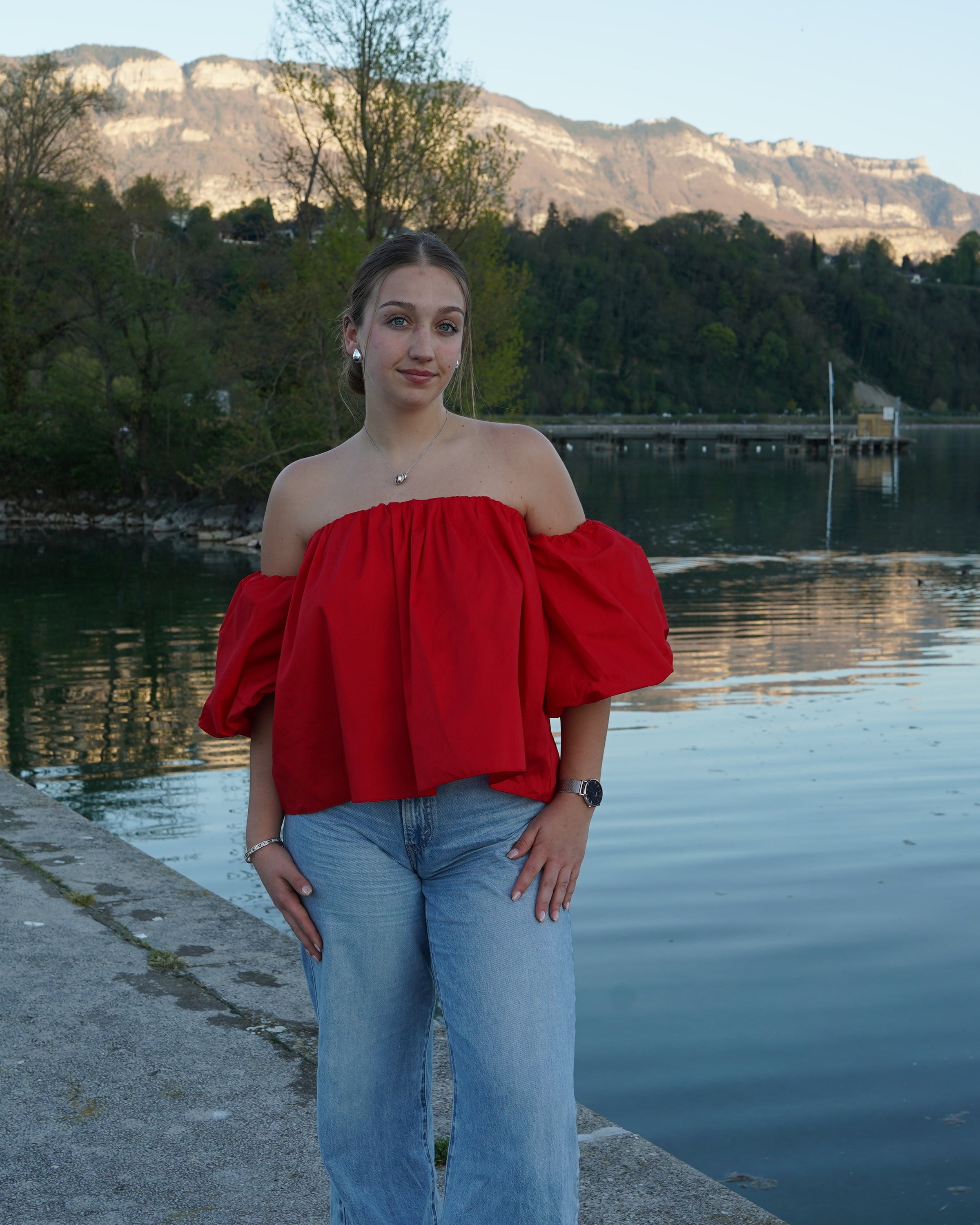 BLOUSE LILY - ROUGE