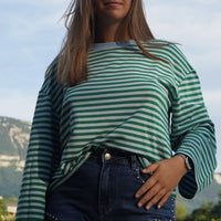 T-SHIRT MARINE - VERT & BLEU
