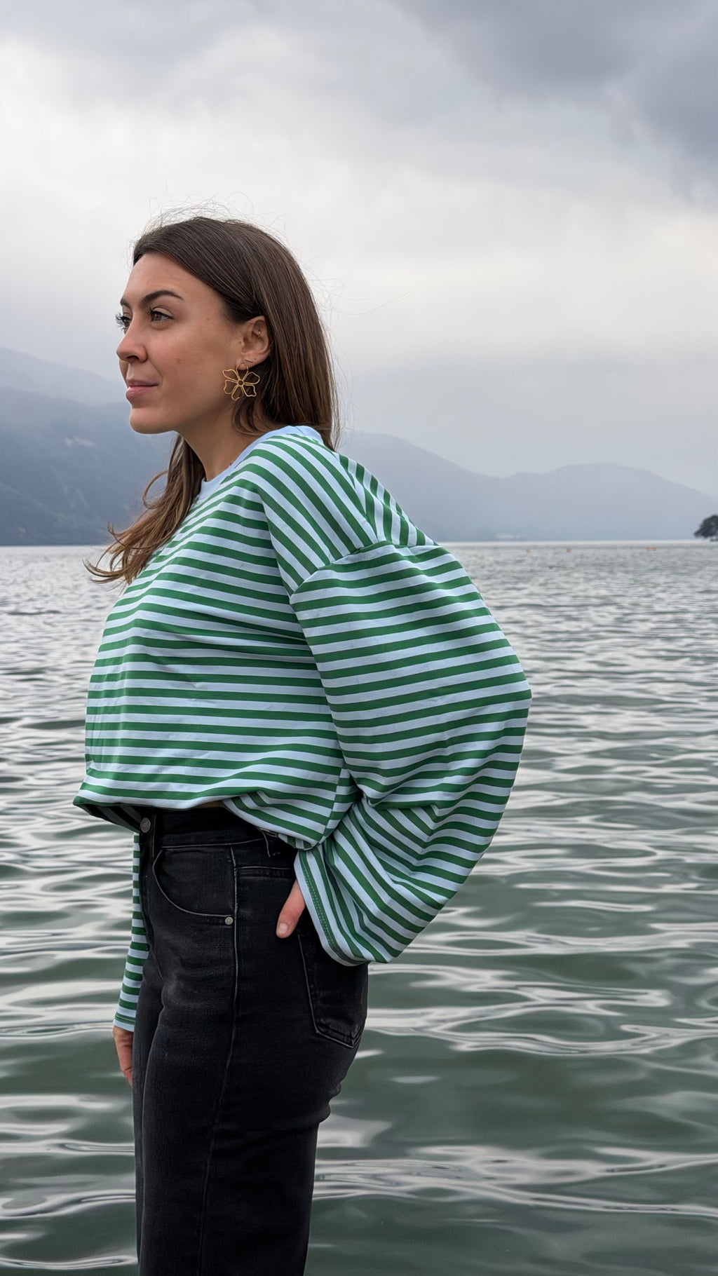 T-SHIRT MARINE - VERT & BLEU