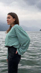 T-SHIRT MARINE - VERT & BLEU