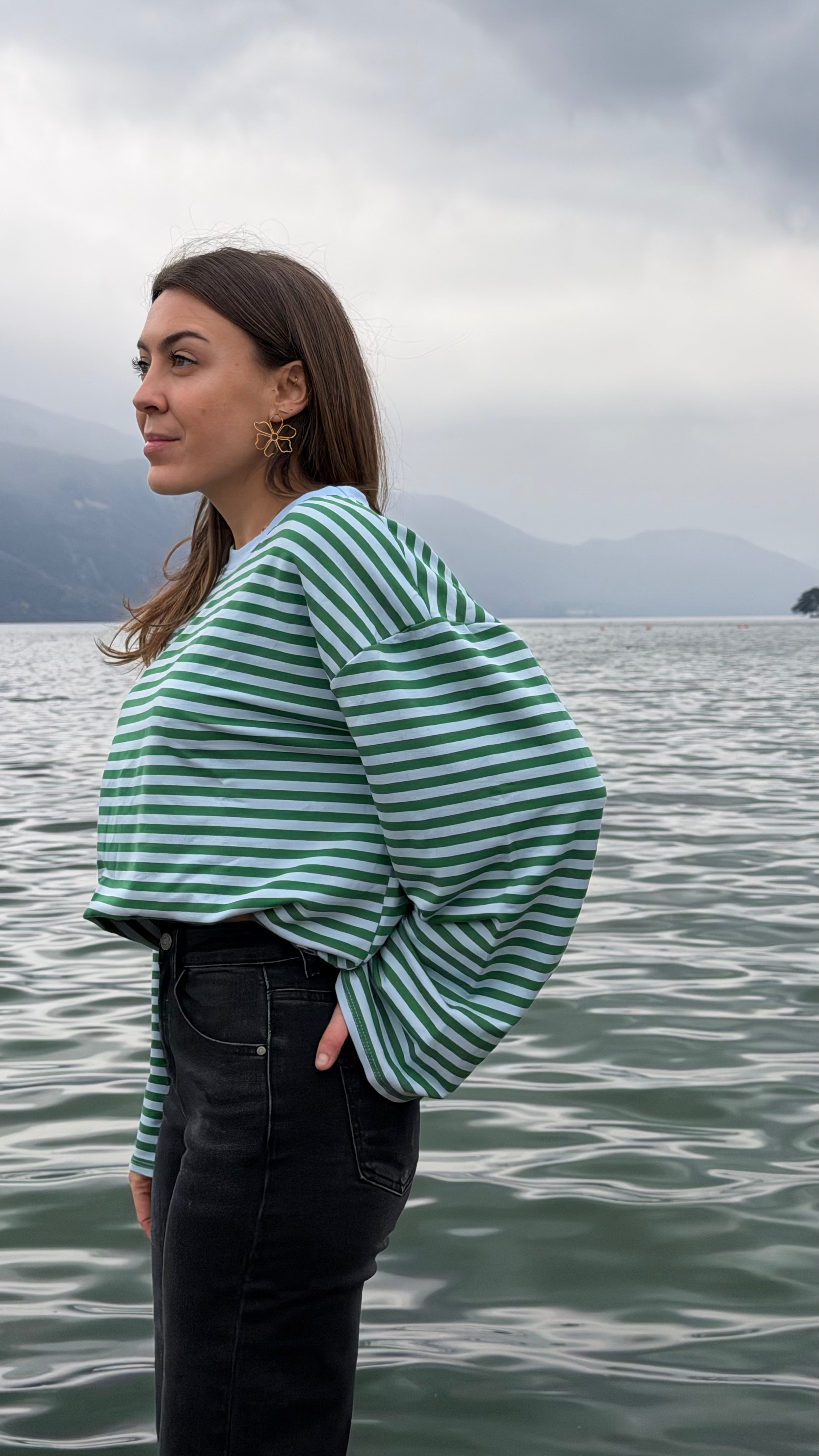 T-SHIRT MARINE - VERT & BLEU