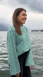 T-SHIRT MARINE - VERT & BLEU