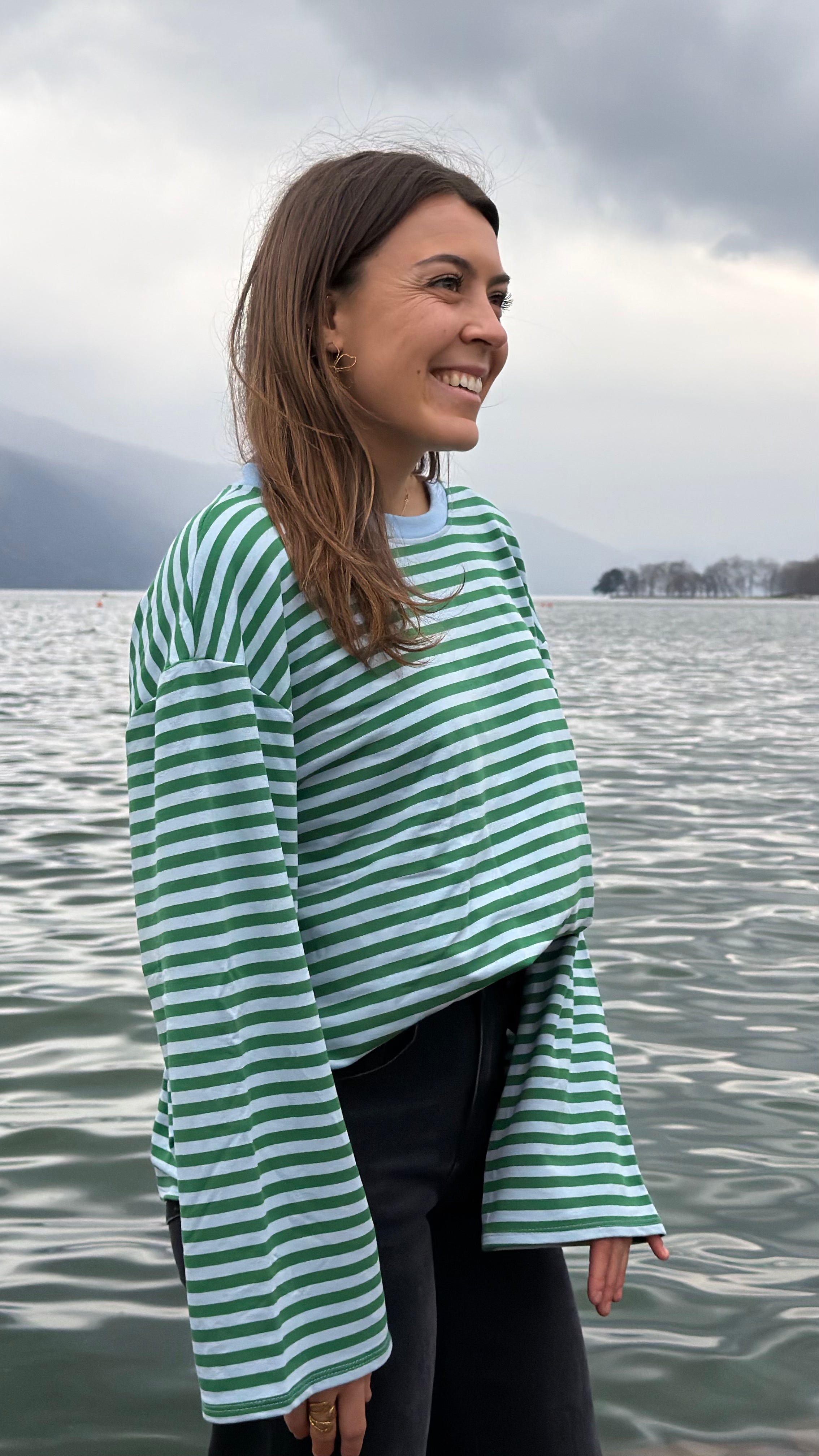 T-SHIRT MARINE - VERT & BLEU