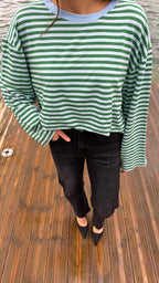 T-SHIRT MARINE - VERT & BLEU